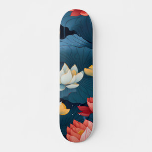 Skateboard Fleur Lotus intemporelle