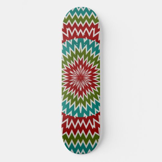 Skateboard Fleur mandalaic hypnotique (Recto)