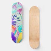 Skateboard Fleur pastel abstrait moderne (Recto)