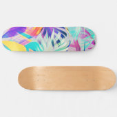 Skateboard Fleur pastel abstrait moderne (Horz)