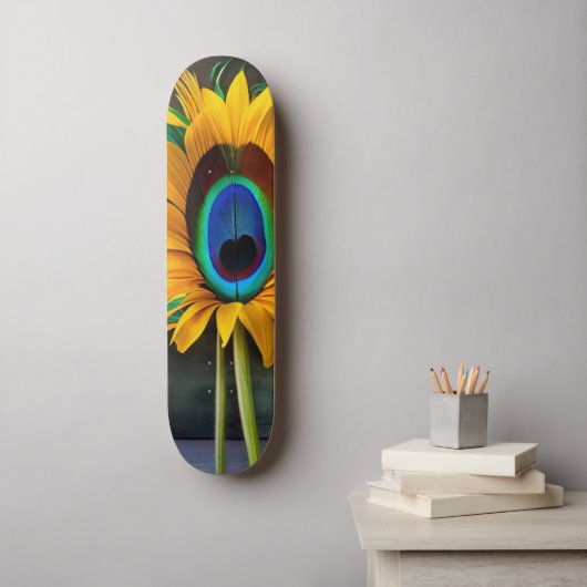 Skateboard Fleur Peacock Sunfeather (Art mural)