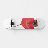 Skateboard Fleur peinte 2 de pavot d'aquarelle (Horz)
