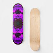 Skateboard Fleur psychédélique hippie violet (Recto)