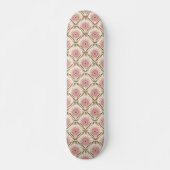 Skateboard Fleur rétro Sunrise - rose et marron (Devant)