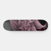 Skateboard Fleur Rose impressionnante Fractale (Horz)