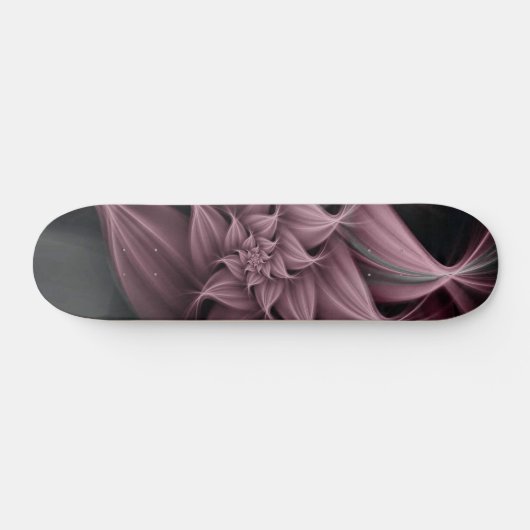 Skateboard Fleur Rose impressionnante Fractale (Horz)