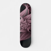 Skateboard Fleur Rose impressionnante Fractale (Devant)