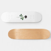Skateboard Fleur rose noire (Horz)