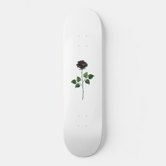 Skateboard Fleur rose noire (Recto)