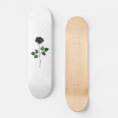 Skateboard Fleur rose noire (Recto)
