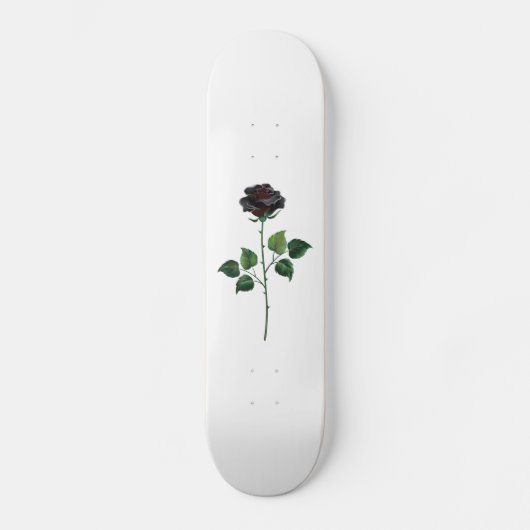 Skateboard Fleur rose noire (Recto)