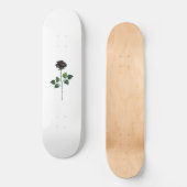 Skateboard Fleur rose noire (Recto)