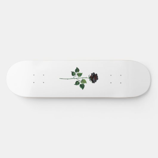 Skateboard Fleur rose noire (Horz)
