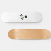 Skateboard Fleur rose noire (Horz)