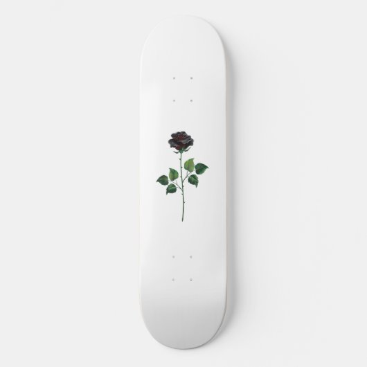 Skateboard Fleur rose noire (Recto)