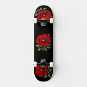 Skateboard Fleur rouge (Recto)