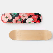 Skateboard Fleur rouge aquarelle (Horz)