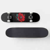 Skateboard Fleur Rouge Cute (Horz)