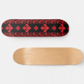 Skateboard Fleur Stripe 1 Rouge (Horz)