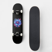Skateboard Fleur Turquoise (Recto)
