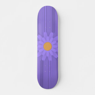 Skateboard Fleur violette simple sur Cross Modern