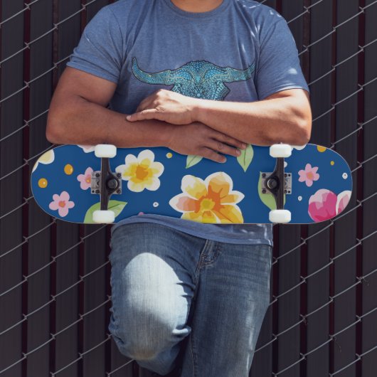 Skateboard Fleurs (Extérieur 3)