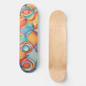 Skateboard Fleurs Abstraites (Recto)