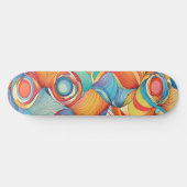 Skateboard Fleurs Abstraites (Horz)
