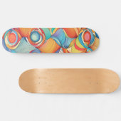 Skateboard Fleurs Abstraites (Horz)