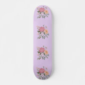 Skateboard Fleurs aquarelle (Devant)