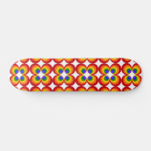 Skateboard Fleurs arc-en-ciel psychédéliques (Horz)