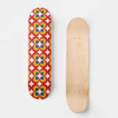 Skateboard Fleurs arc-en-ciel psychédéliques (Recto)