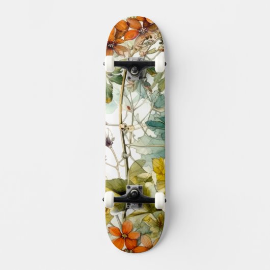 Skateboard Fleurs art nature (Recto)