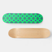 Skateboard Fleurs Artdeco dans le style rétro (Horz)