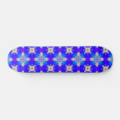 Skateboard Fleurs Artdeco dans le style rétro (Horz)