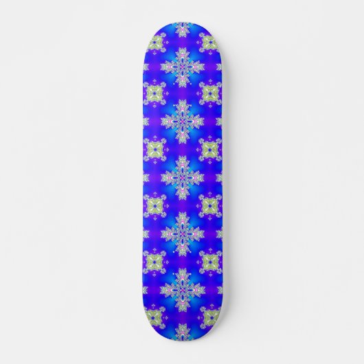 Skateboard Fleurs Artdeco dans le style rétro (Devant)