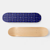 Skateboard Fleurs Artdeco dans le style rétro (Horz)