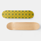 Skateboard Fleurs Artdeco dans le style rétro (Horz)
