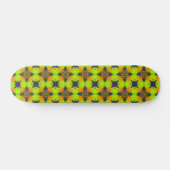 Skateboard Fleurs Artdeco dans le style rétro (Horz)