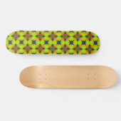 Skateboard Fleurs Artdeco dans le style rétro (Horz)