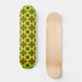 Skateboard Fleurs Artdeco dans le style rétro (Recto)