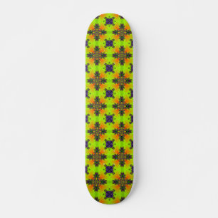 Skateboard Fleurs Artdeco dans le style rétro