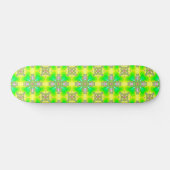 Skateboard Fleurs Artdeco dans le style rétro (Horz)