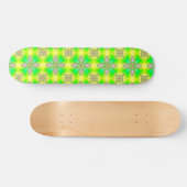 Skateboard Fleurs Artdeco dans le style rétro (Horz)