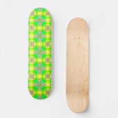 Skateboard Fleurs Artdeco dans le style rétro (Recto)
