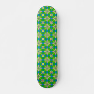 Skateboard Fleurs Artdeco dans le style rétro