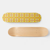 Skateboard Fleurs Artdeco dans le style rétro (Horz)