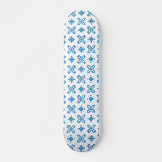 Skateboard Fleurs Artdeco dans le style rétro (Devant)