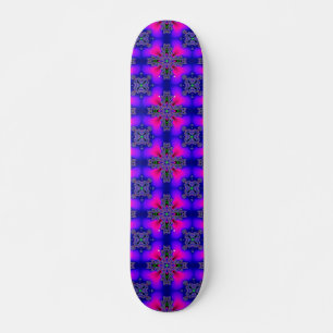 Skateboard Fleurs Artdeco dans le style rétro