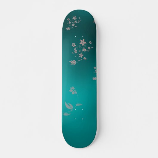 Skateboard Fleurs asiatiques délicates (Devant)